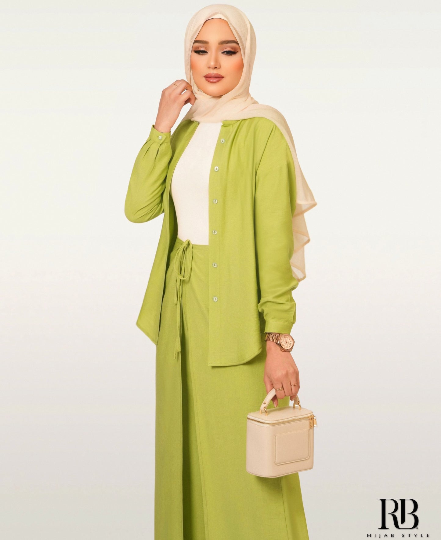 Pants and shirt green set