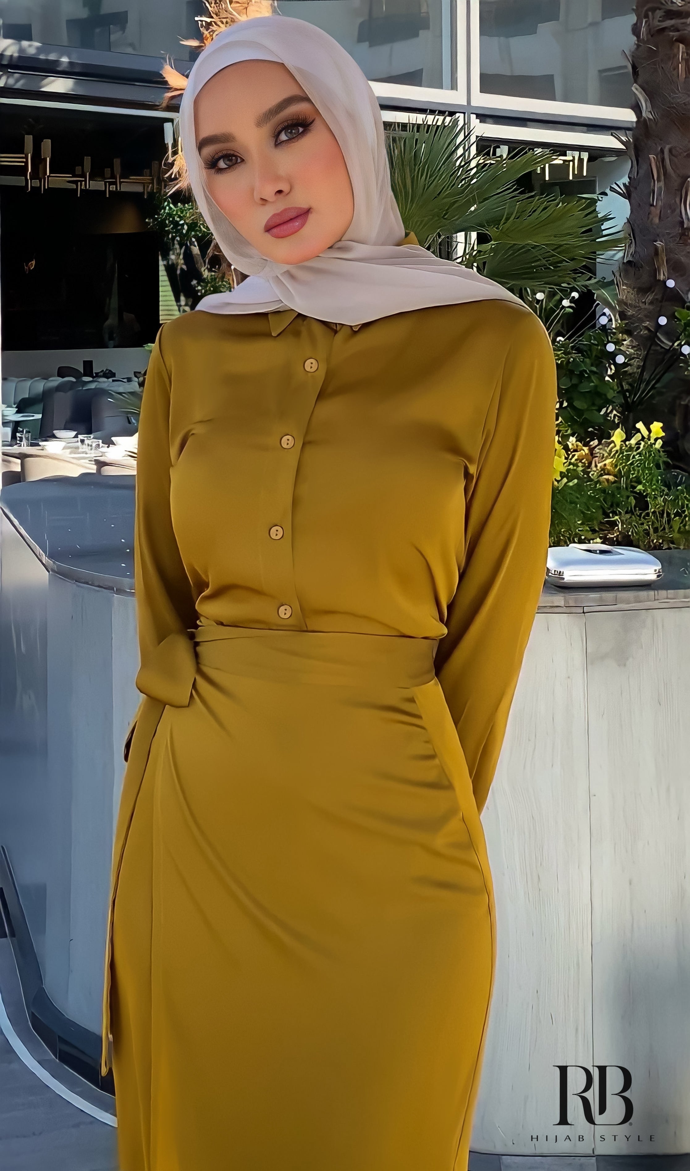 Yellow hijab clearance outfit