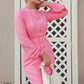 Pink button front smock dress