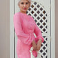 Pink button front smock dress