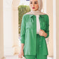 Green pocket Shirt and Wide Leg Pants Set